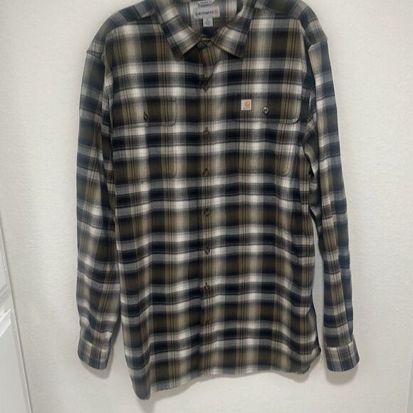 Carhartt Other - Carhartt‎ Mens Black Plaid Collared Long Sleeve Button Up Shirt Size Large